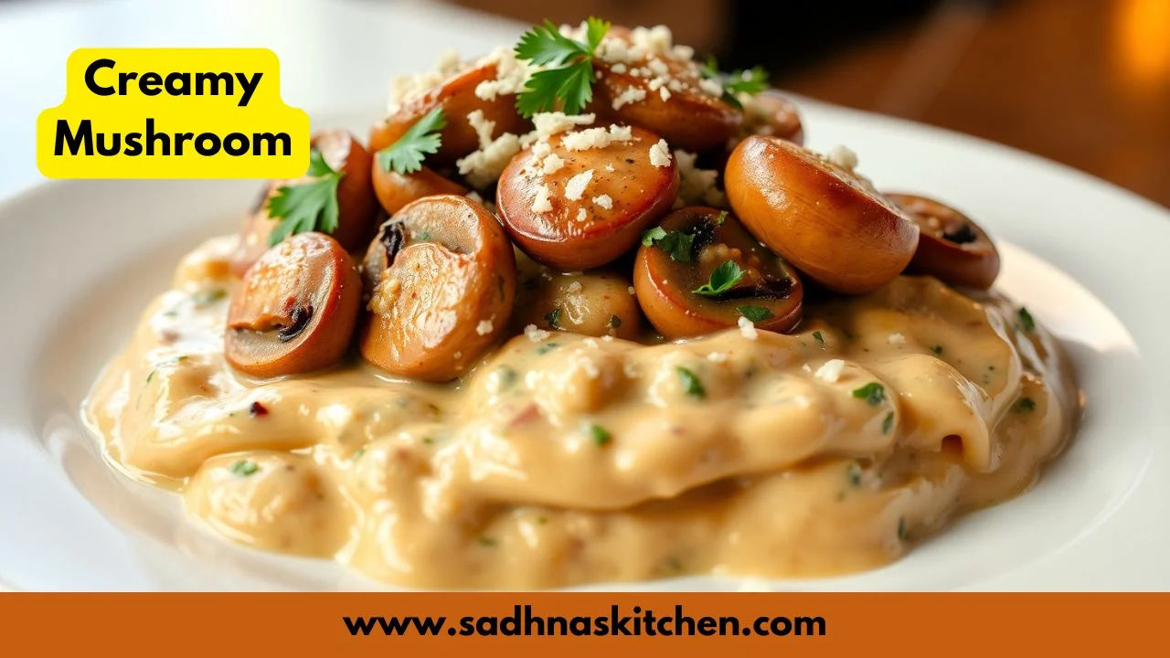 Restaurant Style Creamy Mushroom Recipe